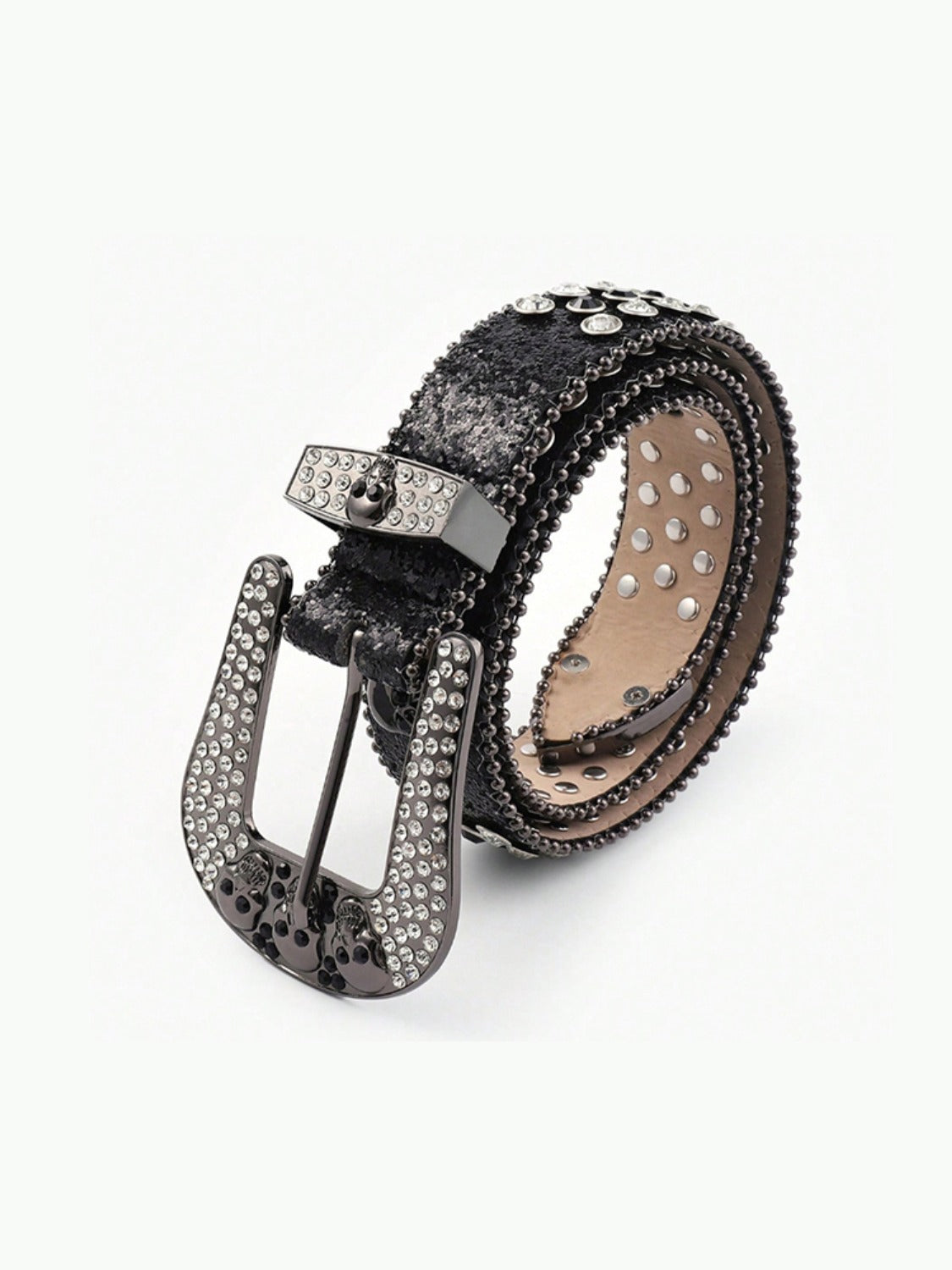 PU Leather Skull Belt - The Ruffled Bull Boutique