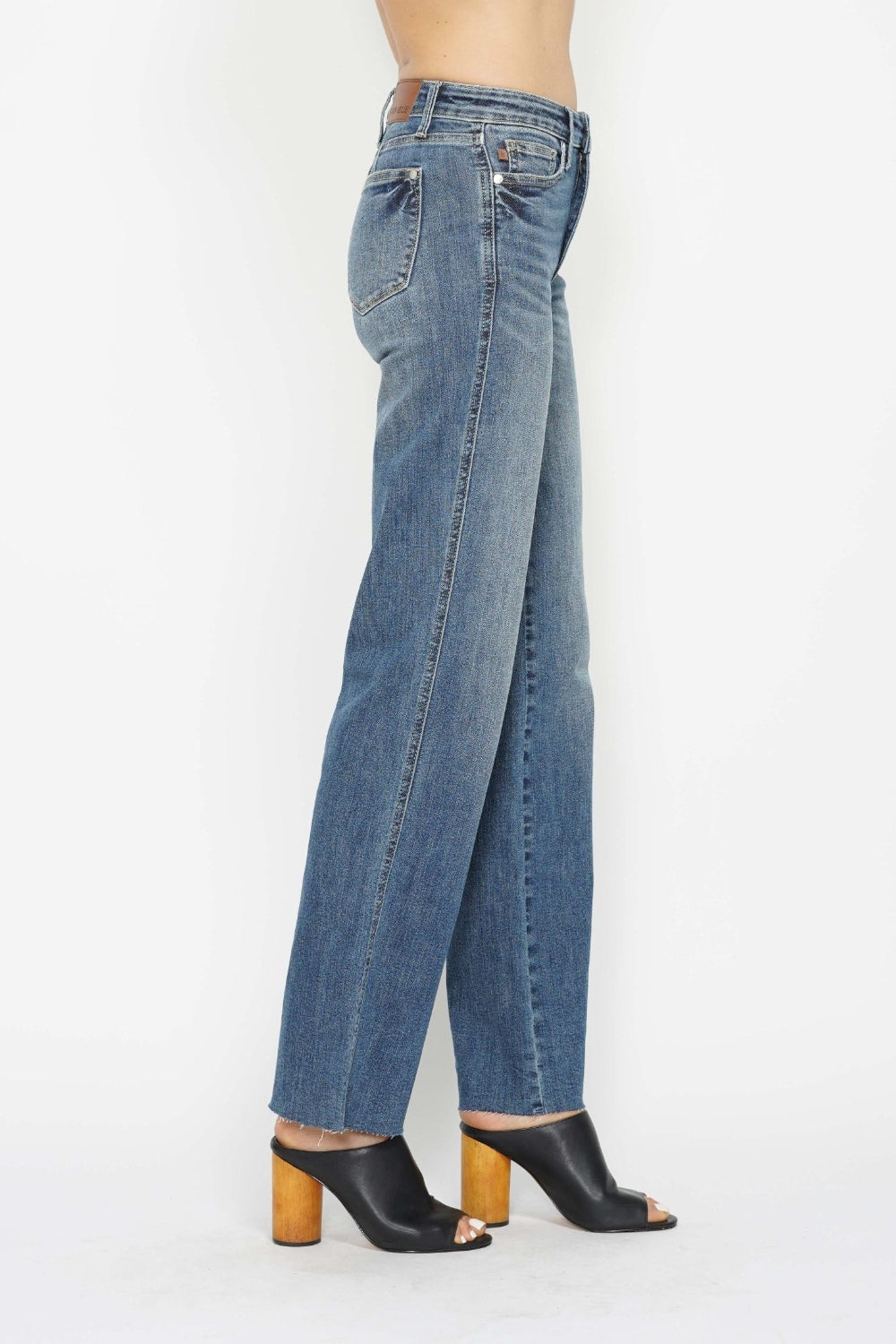 Judy Blue Full Size Tummy Control Straight Jeans - The Ruffled Bull Boutique