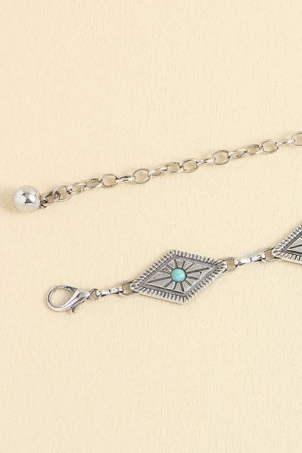 Vintage Turquoise Alloy Belt - The Ruffled Bull Boutique