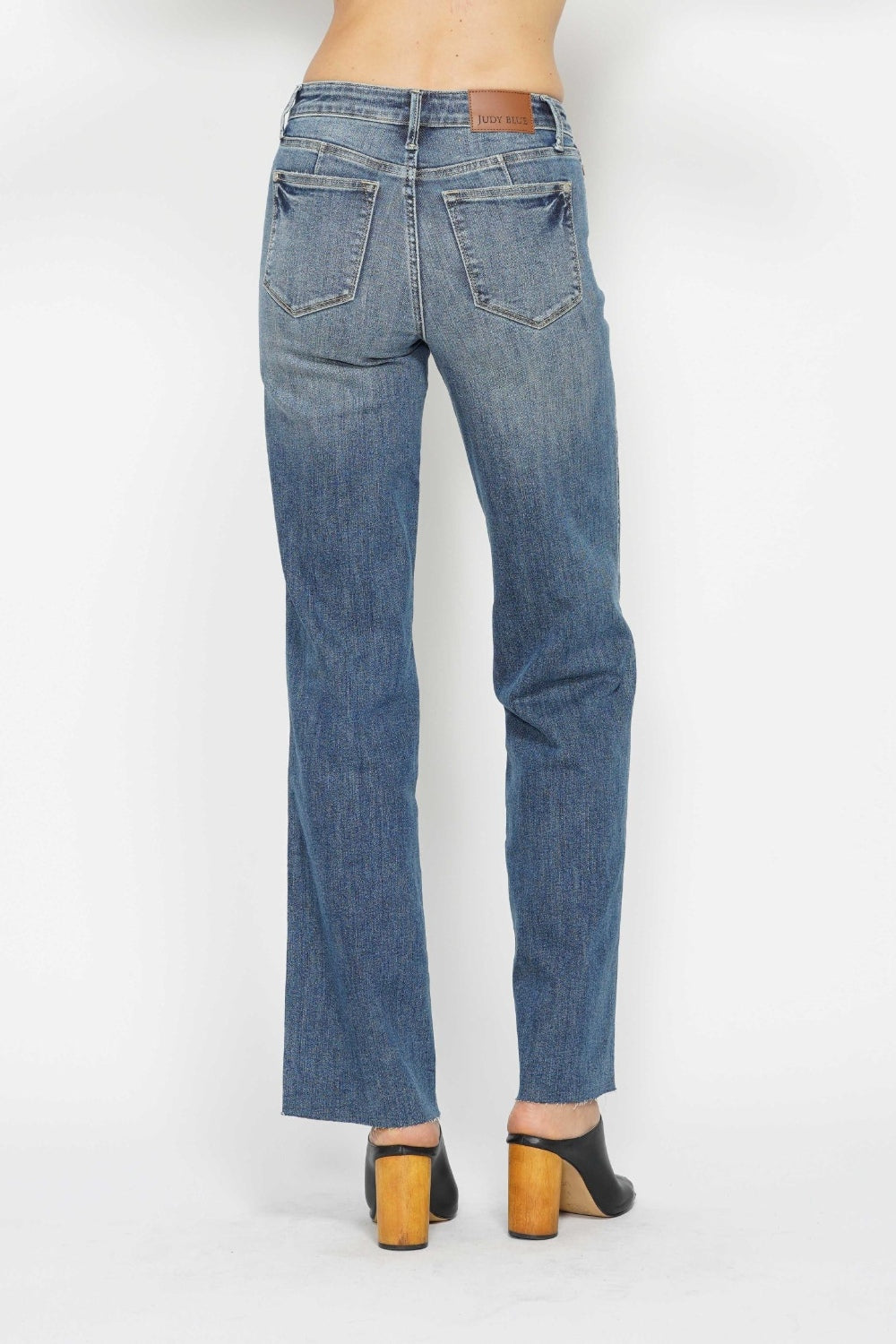 Judy Blue Full Size Tummy Control Straight Jeans - The Ruffled Bull Boutique