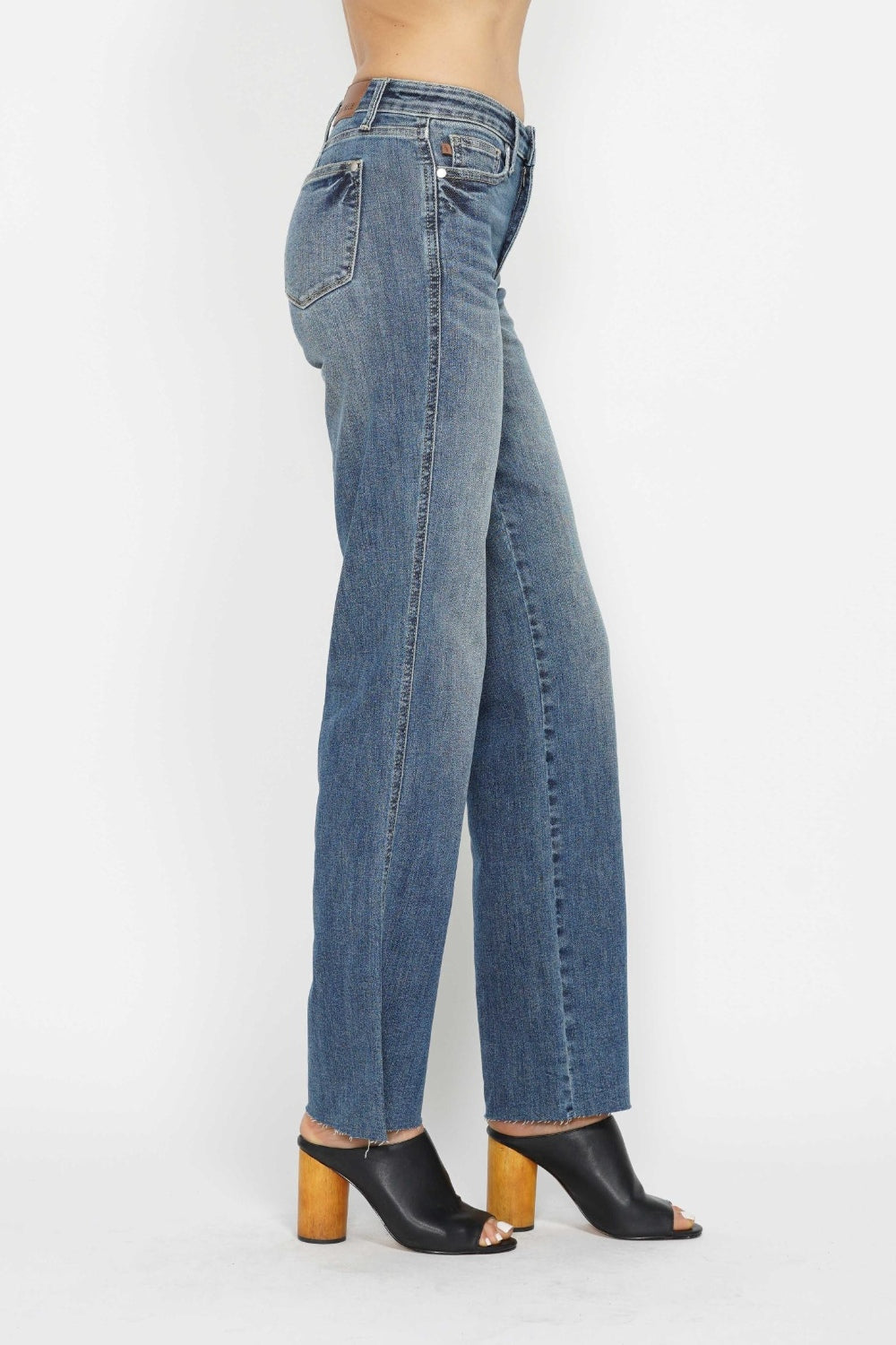 Judy Blue Full Size Tummy Control Straight Jeans - The Ruffled Bull Boutique