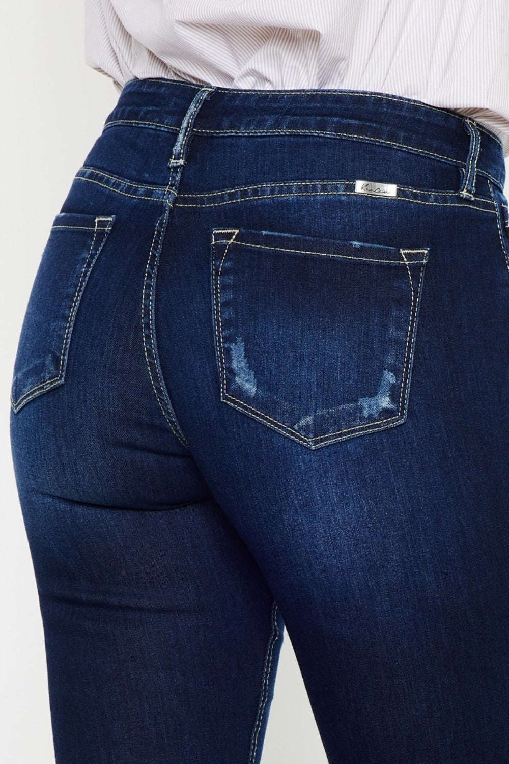 Kancan Mid Rise Slim Flare Jeans - The Ruffled Bull Boutique