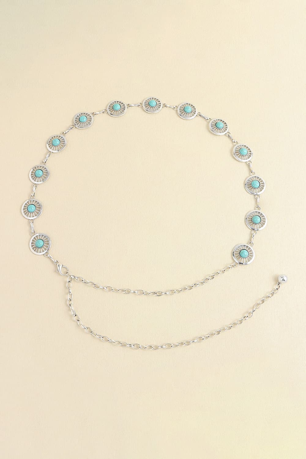 Vintage Turquoise Alloy Belt - The Ruffled Bull Boutique