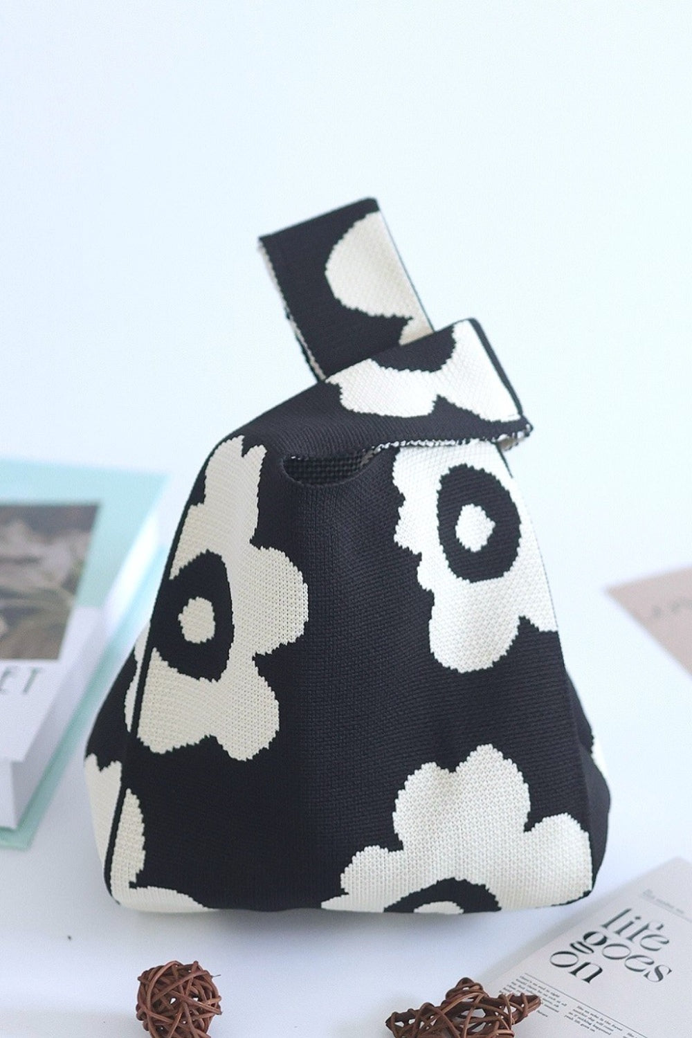 Zenana Flower Eco-Friendly Knitted Handbag - The Ruffled Bull Boutique