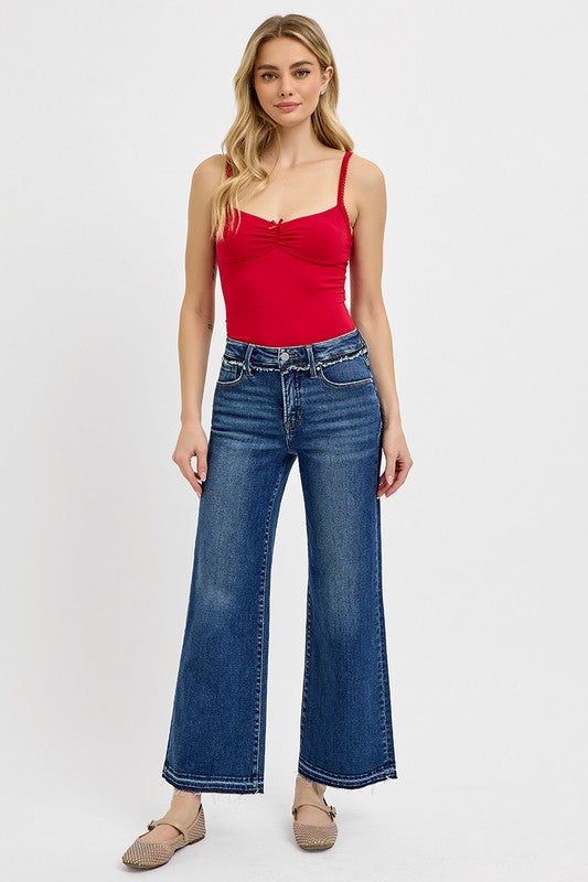 RISEN Full Size Tummy Control Bootcut Jeans Plus Size - The Ruffled Bull Boutique