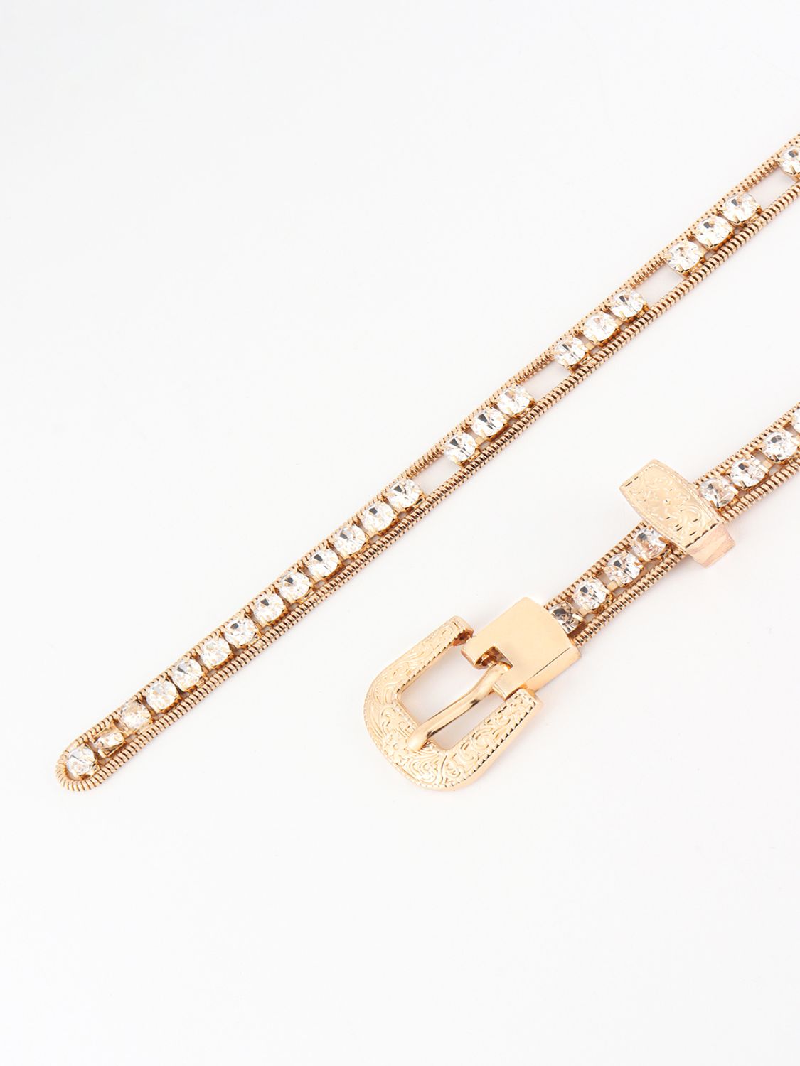 Rhinestone Metal Belt - The Ruffled Bull Boutique