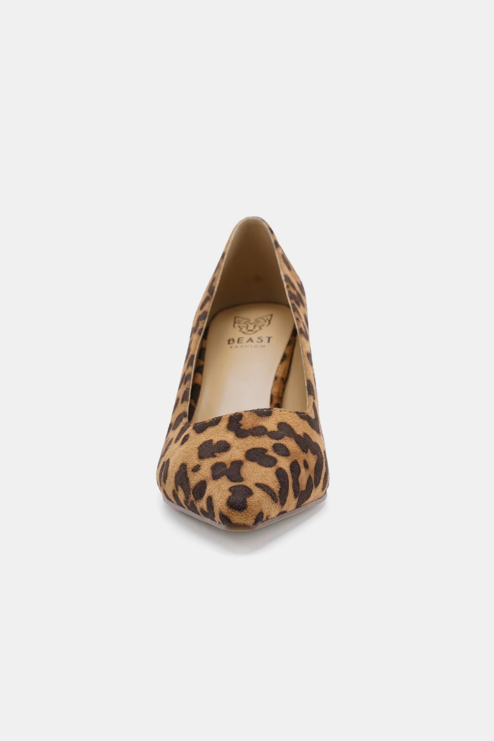 Beast Fashion Faux Suede Leopard Point Toe Pumps - The Ruffled Bull Boutique