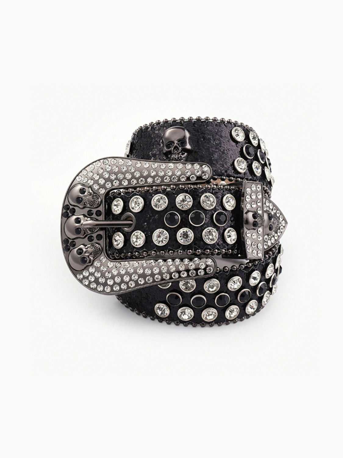 PU Leather Skull Belt - The Ruffled Bull Boutique