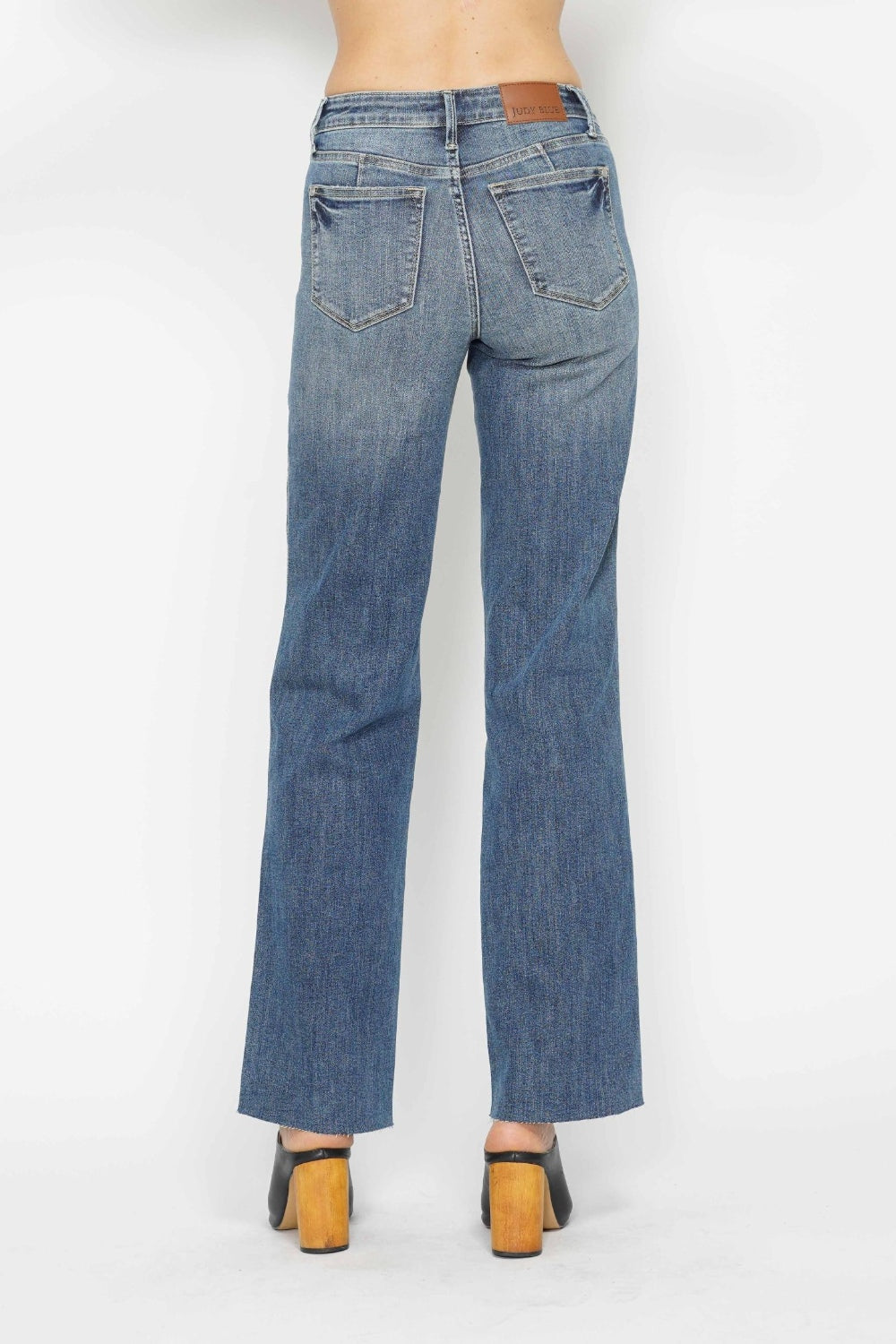 Judy Blue Full Size Tummy Control Straight Jeans - The Ruffled Bull Boutique