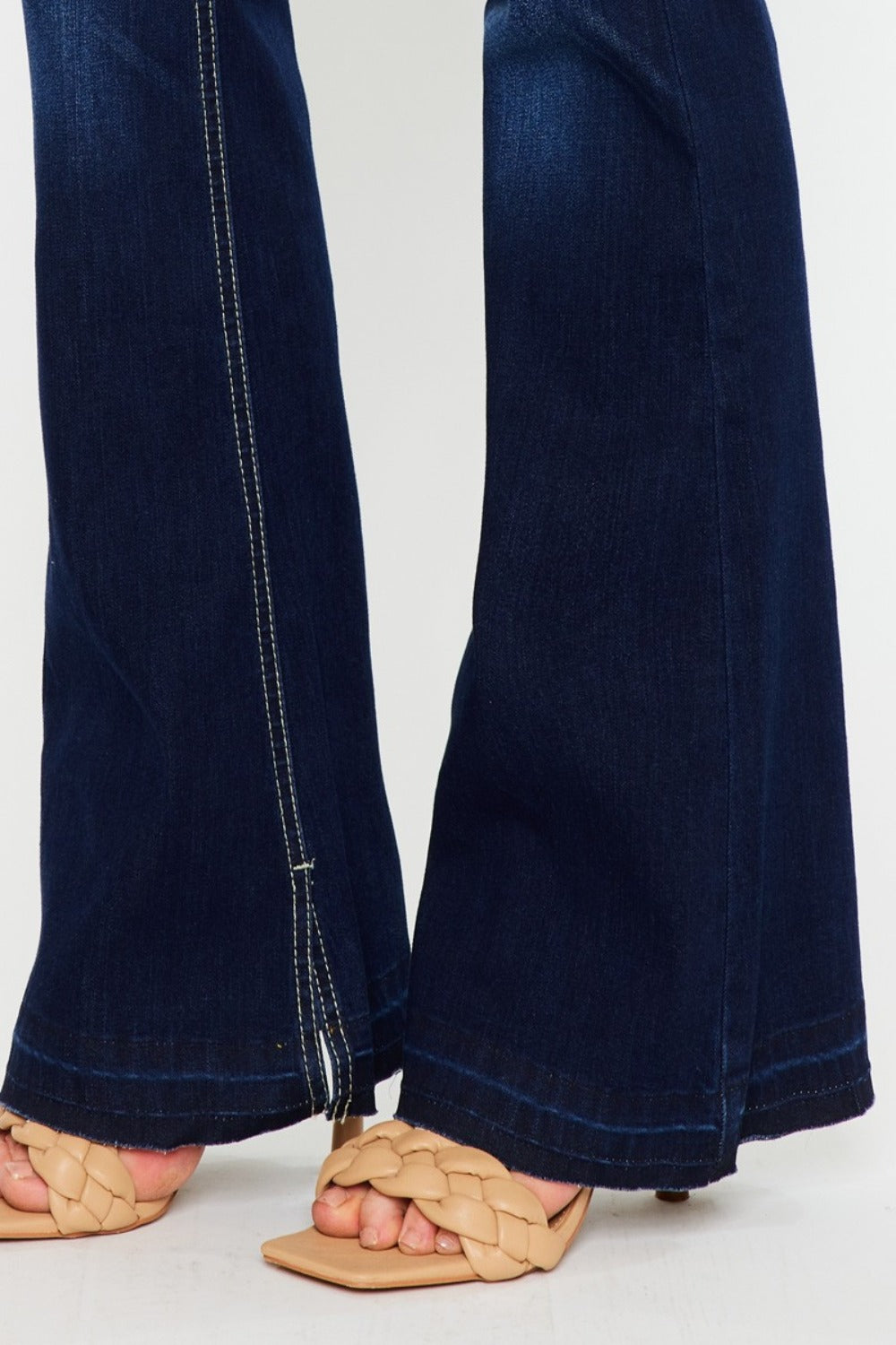 Kancan Mid Rise Slim Flare Jeans - The Ruffled Bull Boutique