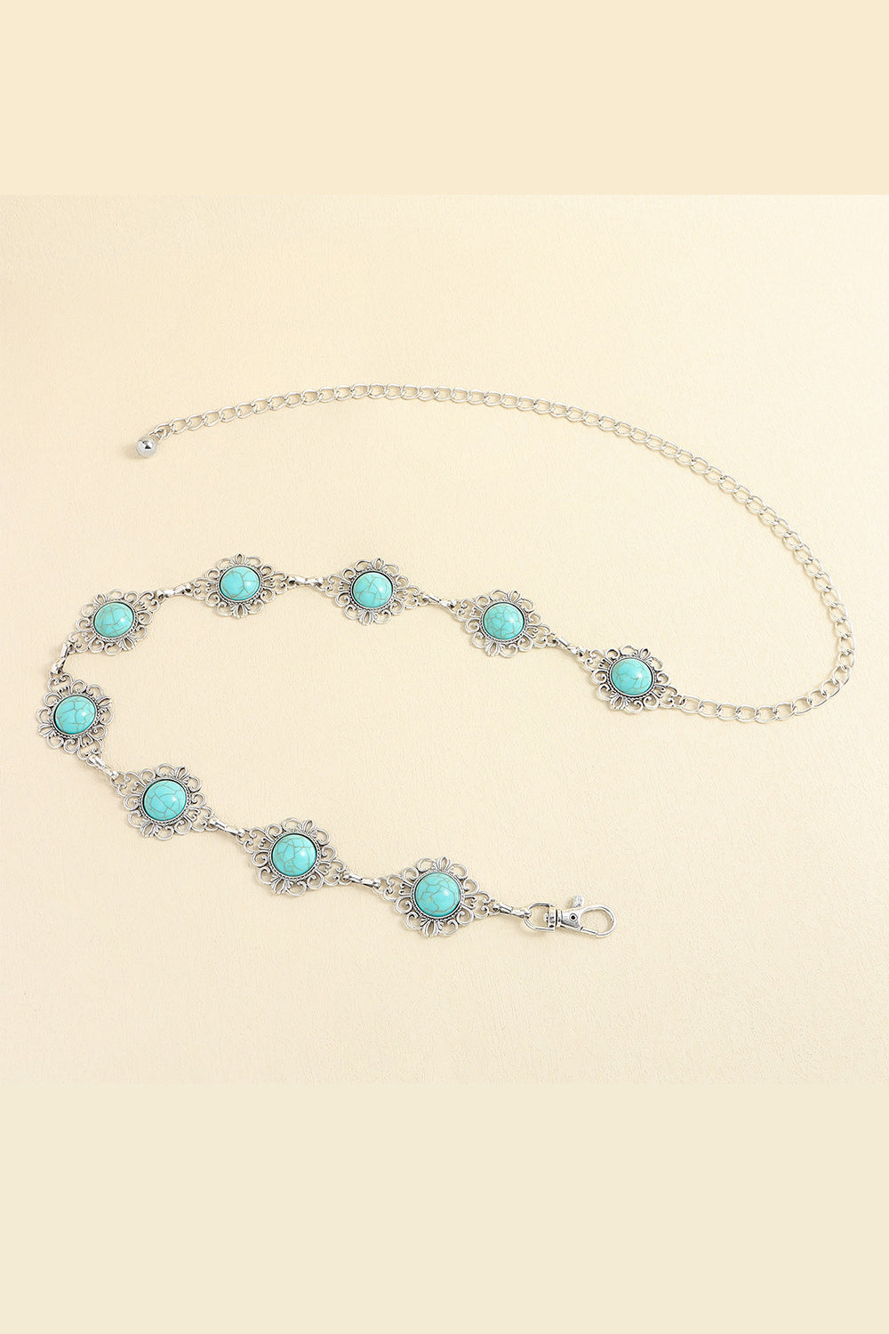 Vintage Turquoise Alloy Belt - The Ruffled Bull Boutique