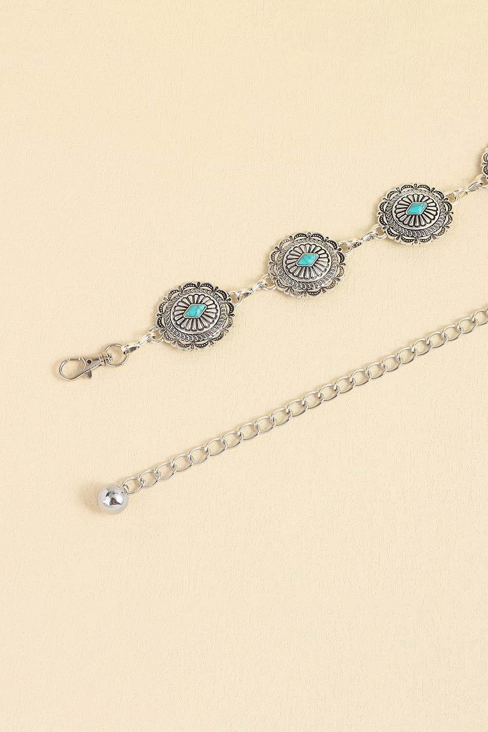 Vintage Turquoise Alloy Belt - The Ruffled Bull Boutique