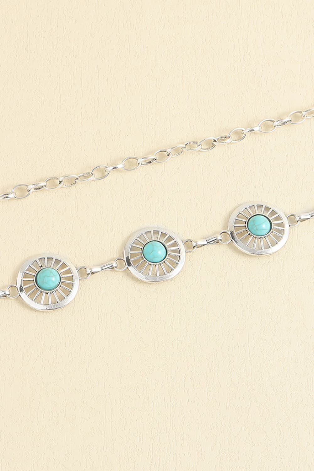Vintage Turquoise Alloy Belt - The Ruffled Bull Boutique