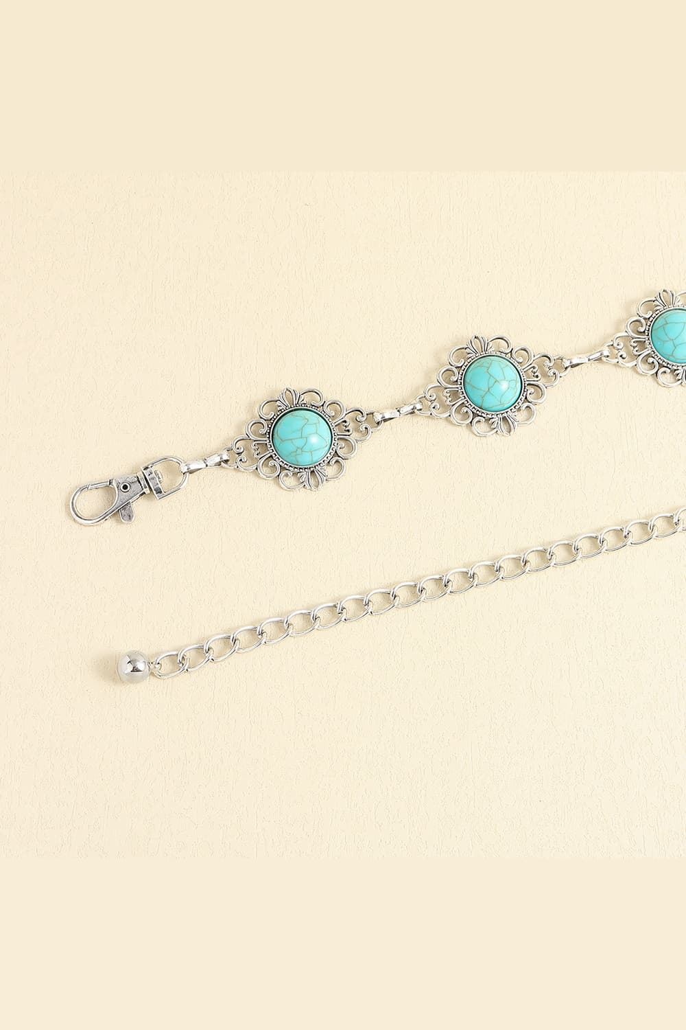 Vintage Turquoise Alloy Belt - The Ruffled Bull Boutique