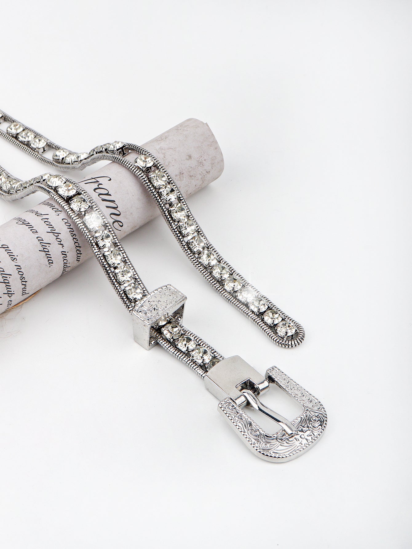 Rhinestone Metal Belt - The Ruffled Bull Boutique