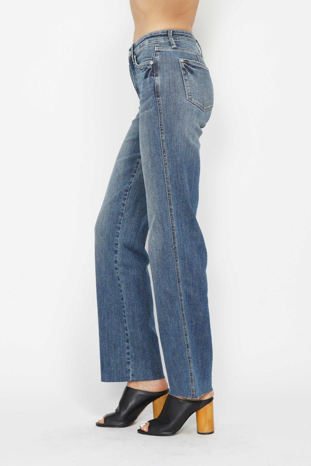 Judy Blue Full Size Tummy Control Straight Jeans - The Ruffled Bull Boutique