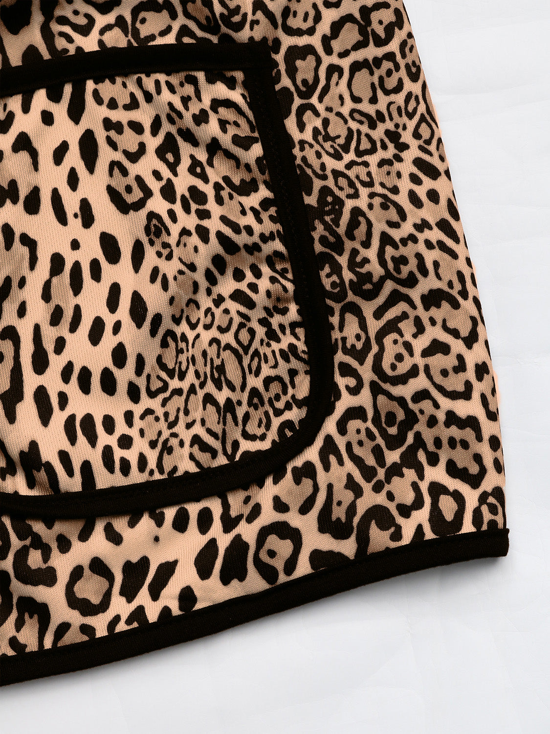 Perfee Leopard Open Front Long Sleeve Jacket - The Ruffled Bull Boutique