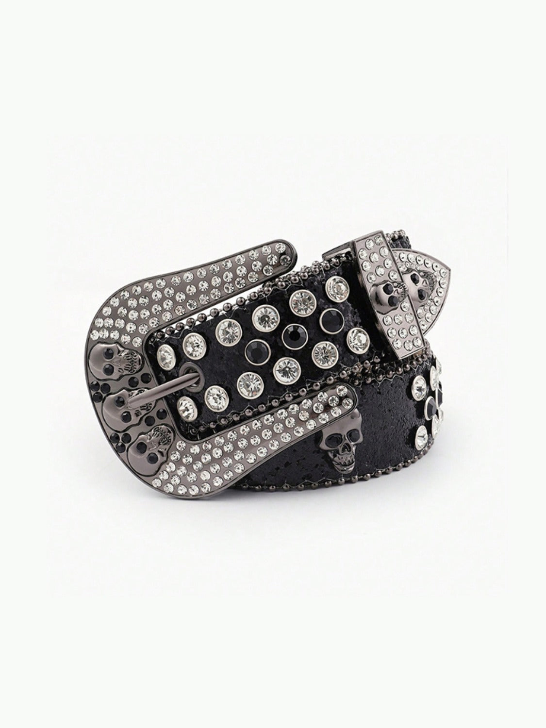PU Leather Skull Belt - The Ruffled Bull Boutique