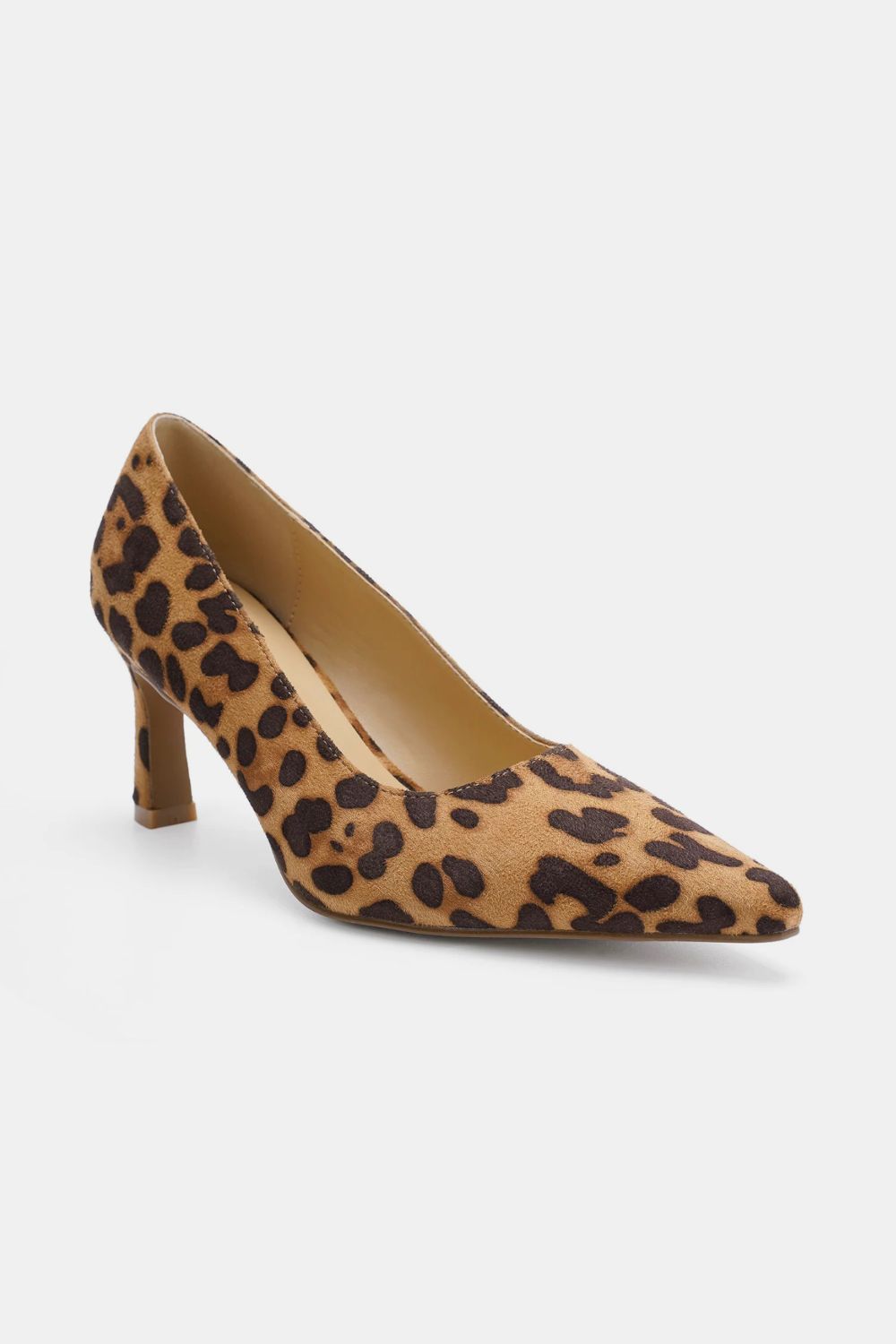 Beast Fashion Faux Suede Leopard Point Toe Pumps - The Ruffled Bull Boutique