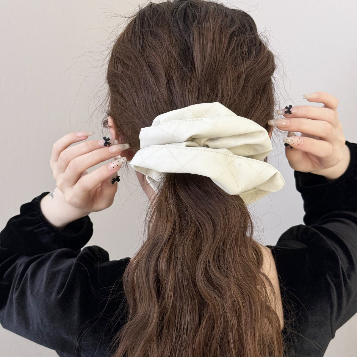3-Piece PU Leather Elastic Hair Scrunchy - The Ruffled Bull Boutique