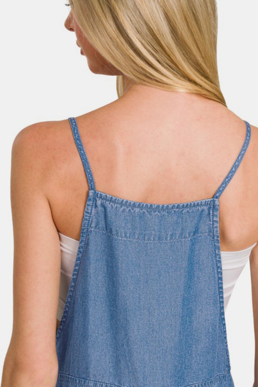 Zenana Washed Adjustable Strap Wide Leg Denim Overalls - The Ruffled Bull Boutique