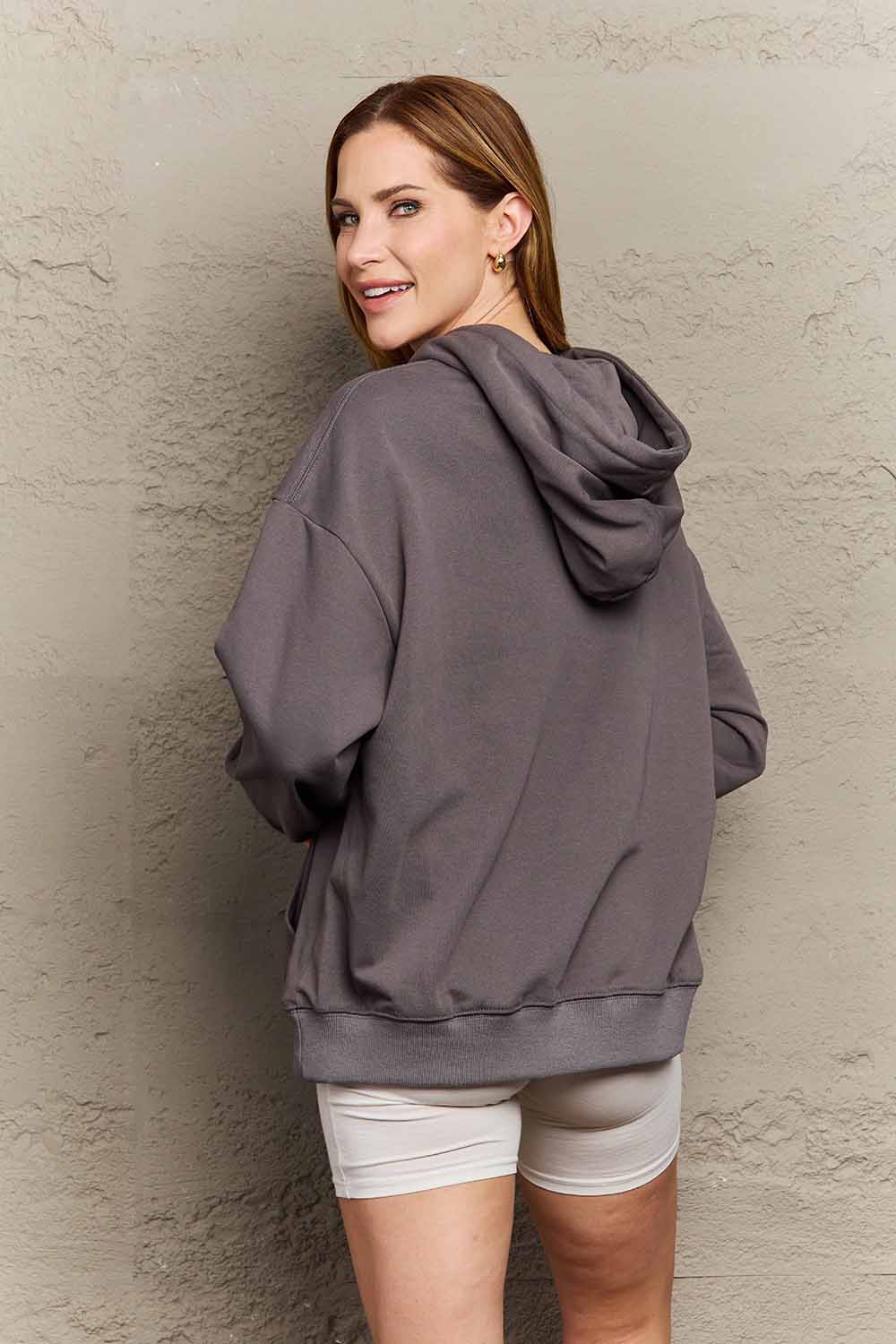 Simply Love Simply Love Full Size Dropped Shoulder Butterfly Graphic Hoodie - The Ruffled Bull Boutique