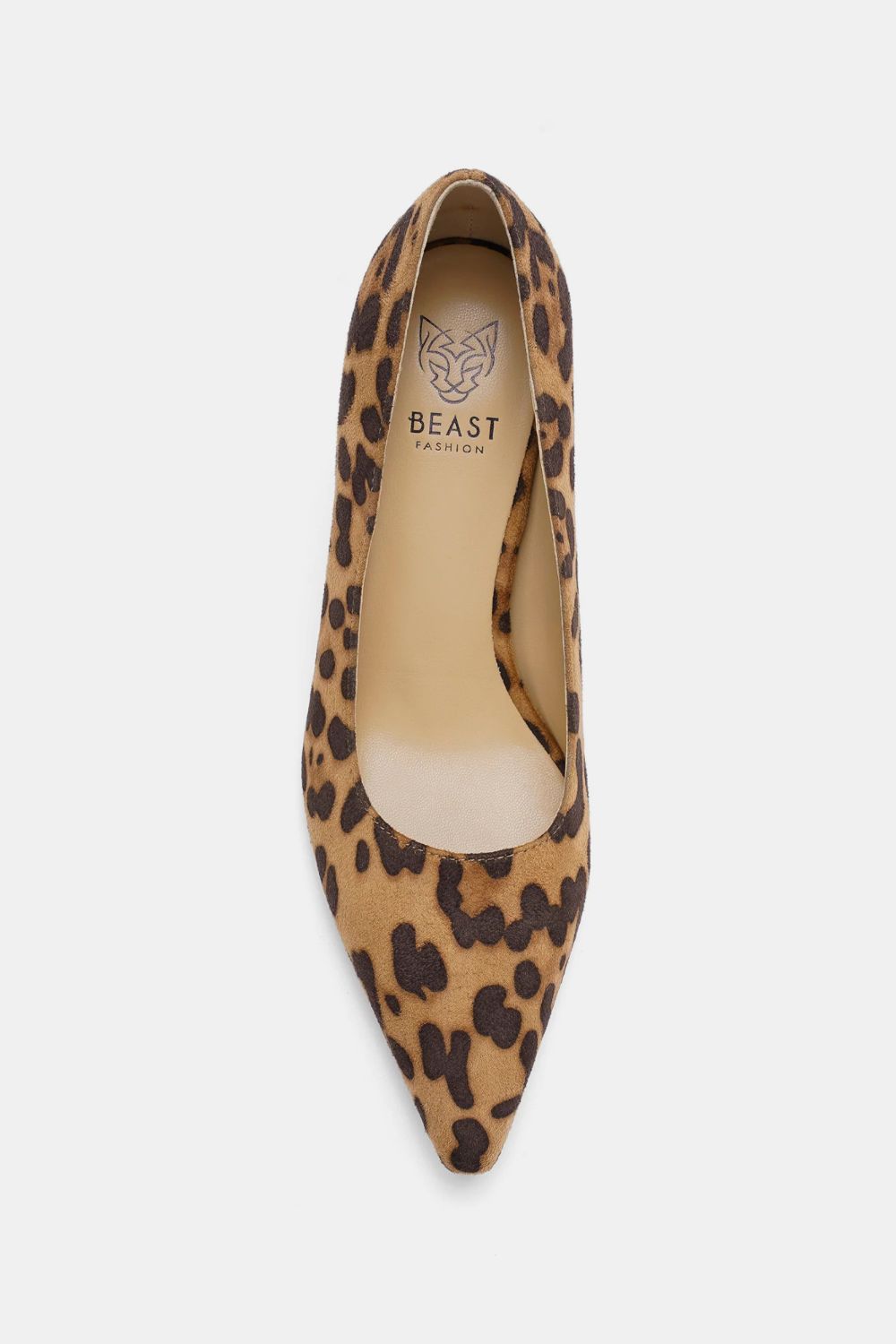 Beast Fashion Faux Suede Leopard Point Toe Pumps - The Ruffled Bull Boutique