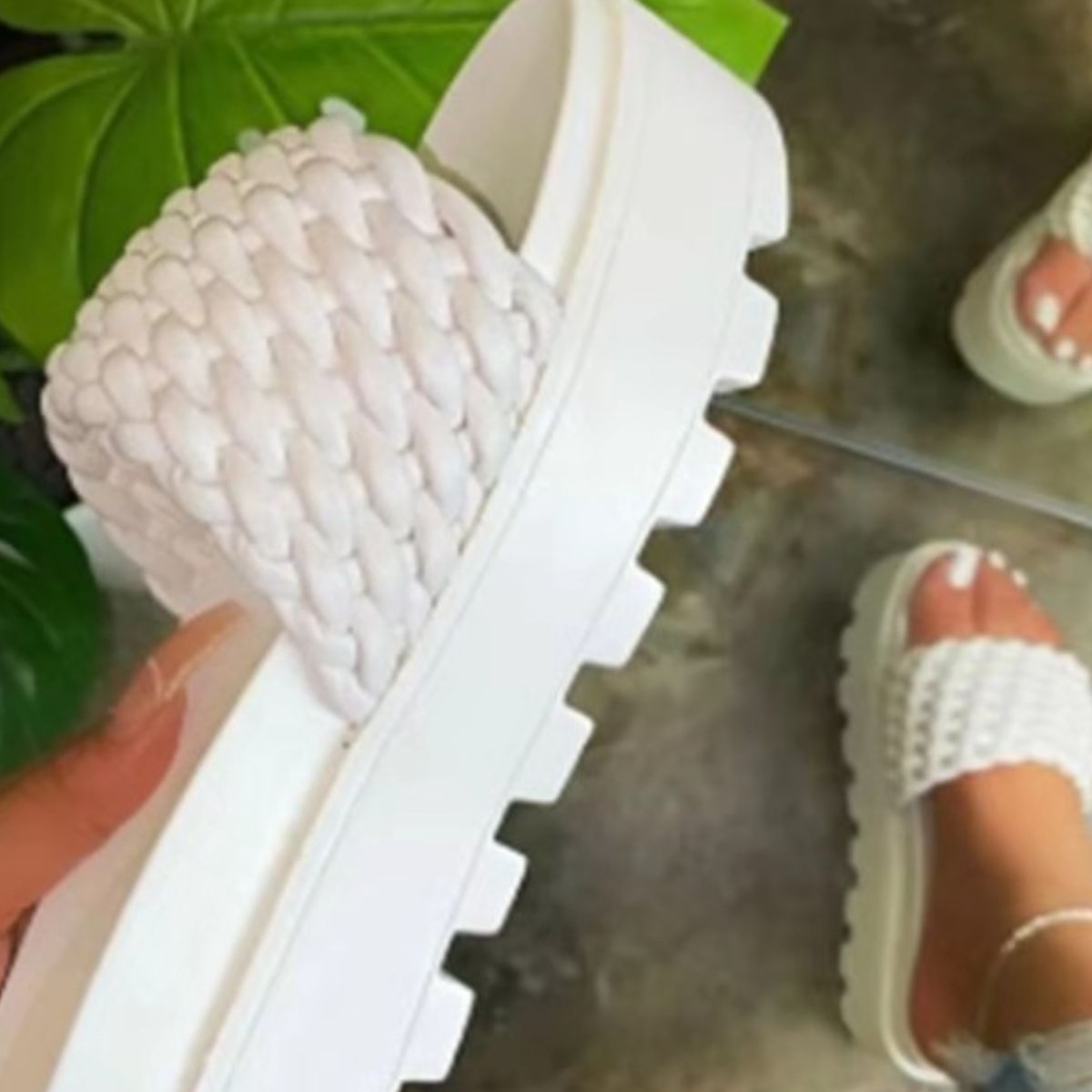 PU Leather Open Toe Platform Sandals - The Ruffled Bull Boutique