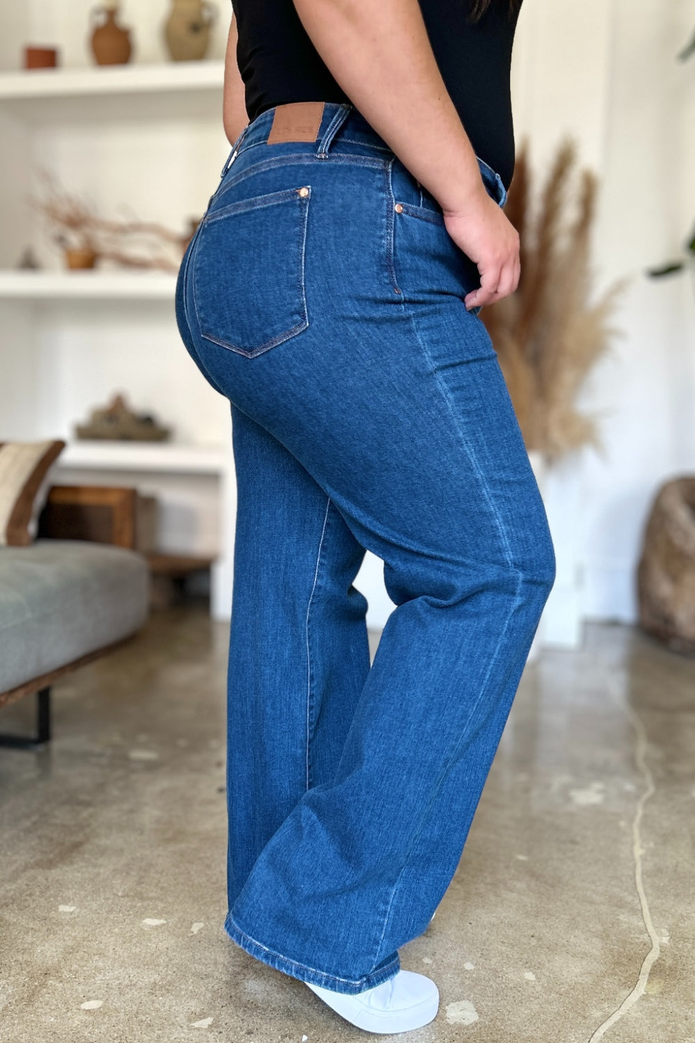 Judy Blue Full Size High Rise Straight Jeans - The Ruffled Bull Boutique