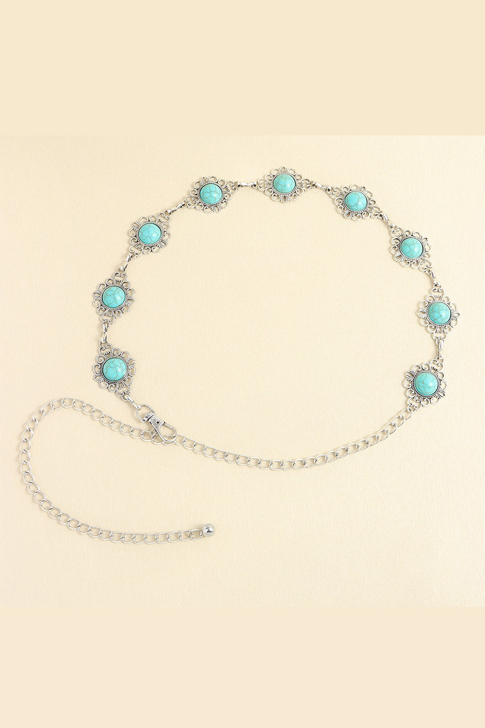 Vintage Turquoise Alloy Belt - The Ruffled Bull Boutique