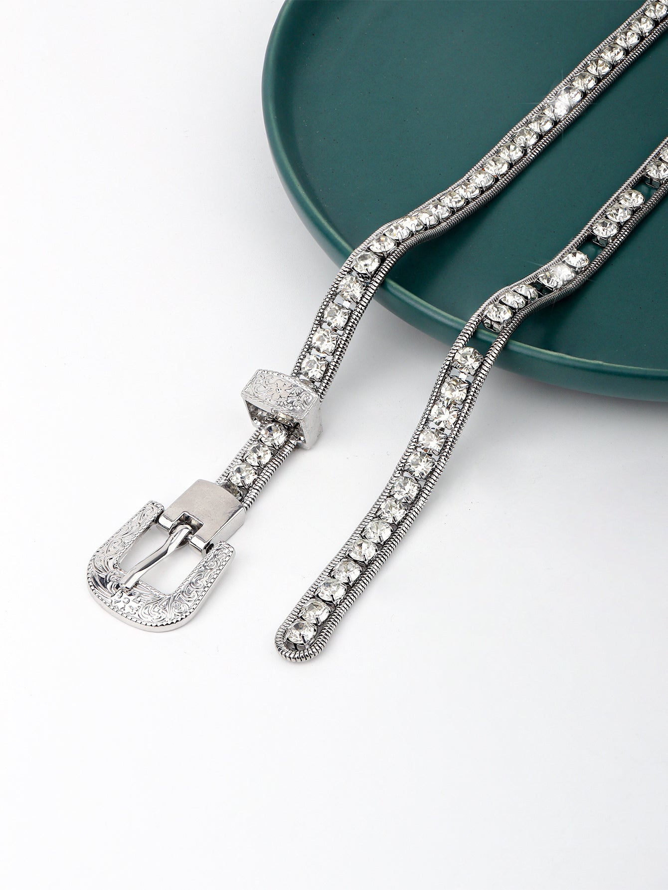 Rhinestone Metal Belt - The Ruffled Bull Boutique