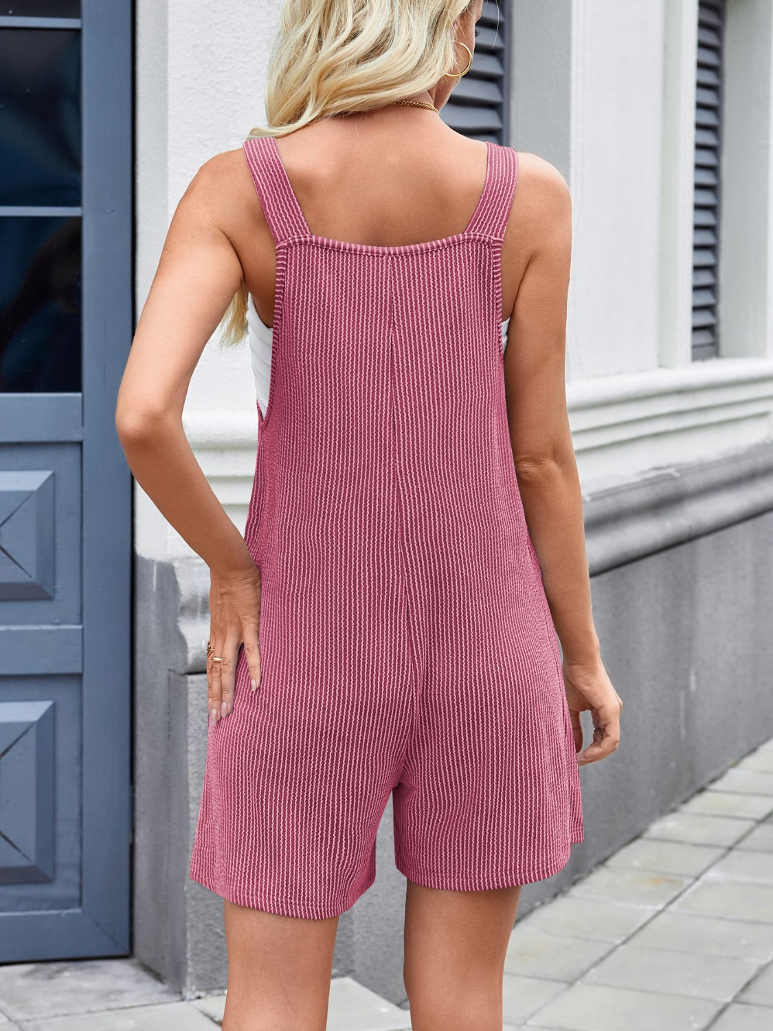 Lovelet Knotted Wide Strap Scoop Neck Overalls - The Ruffled Bull Boutique
