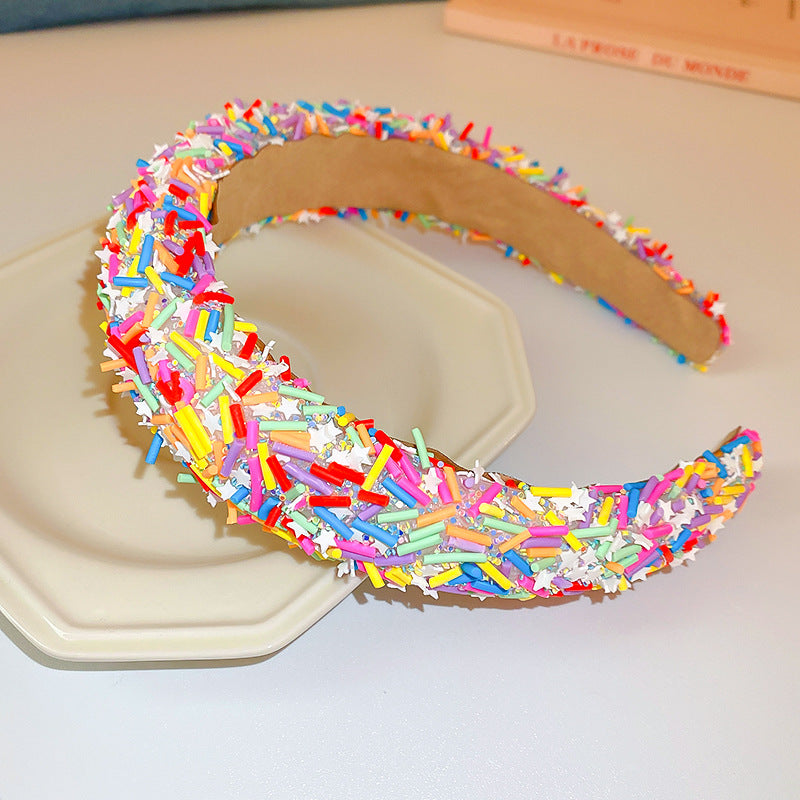 Acrylic Contrast Wide Headband - The Ruffled Bull Boutique