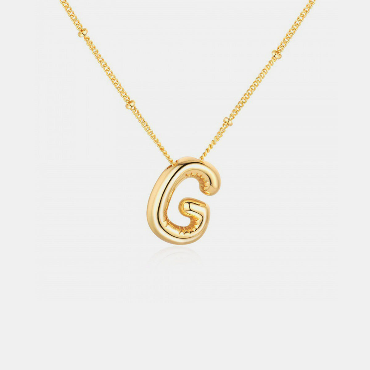 Gold-Plated Bubble Initial Necklace - The Ruffled Bull Boutique