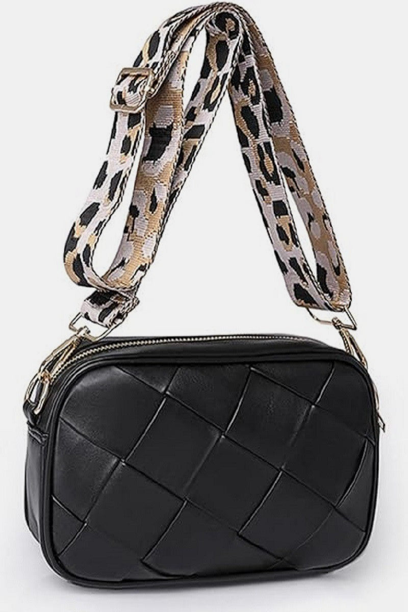 Zenana Cassette Woven Crossbody Bag - The Ruffled Bull Boutique