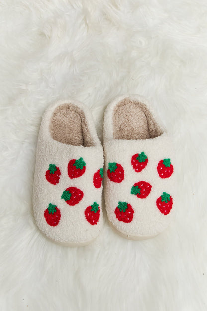 Melody Printed Plush Slide Slippers - The Ruffled Bull Boutique