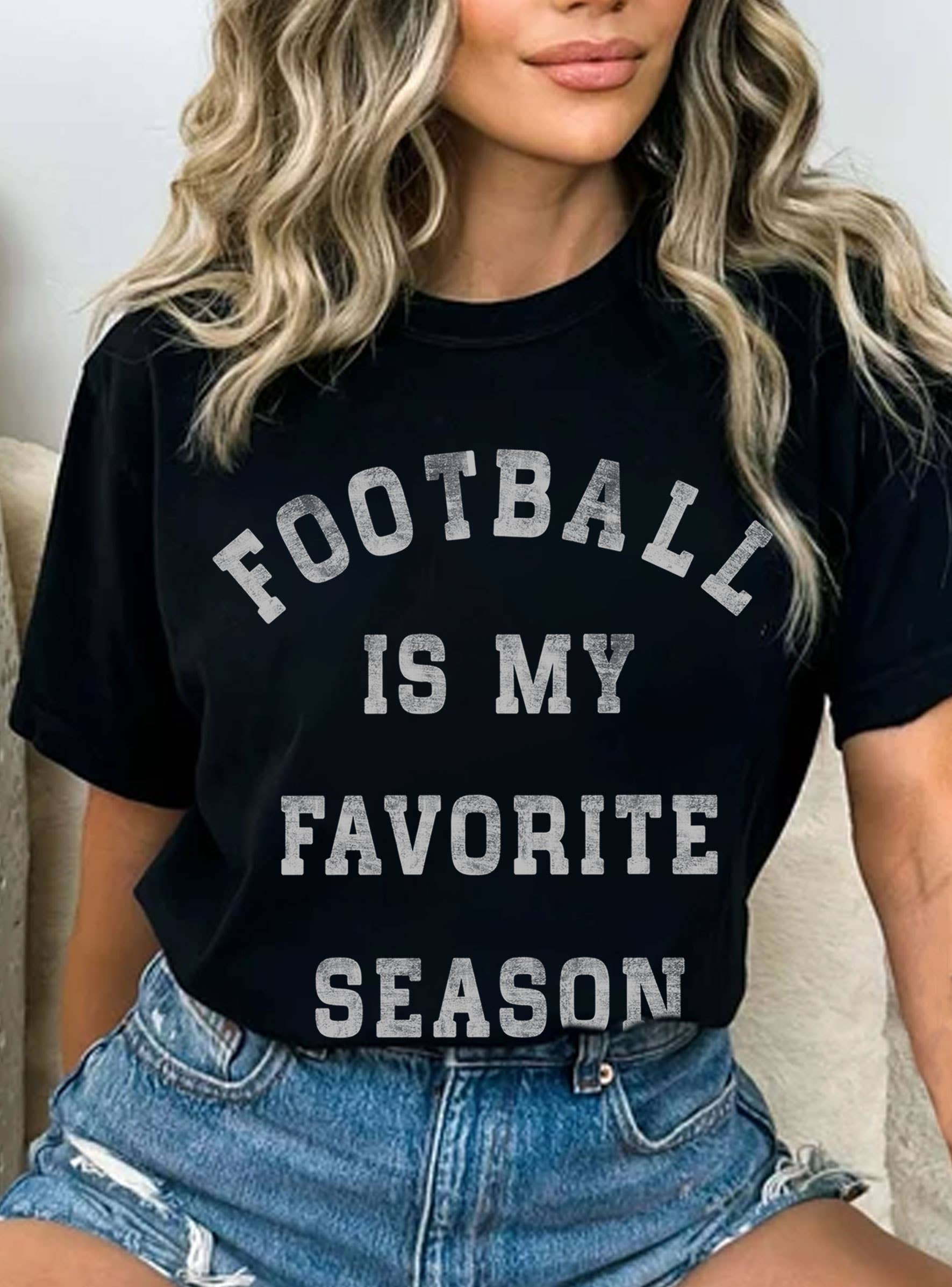 FOOTBALL IS MY FAVORITE SEASON GRAPHIC TSHIRTS - The Ruffled Bull Boutique