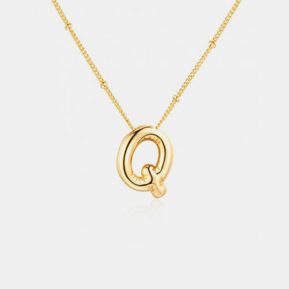 Gold-Plated Bubble Initial Necklace - The Ruffled Bull Boutique