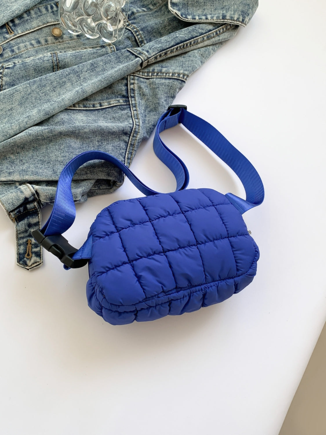 Bubble Texture Adjustable Strap Crossbody Bag - The Ruffled Bull Boutique