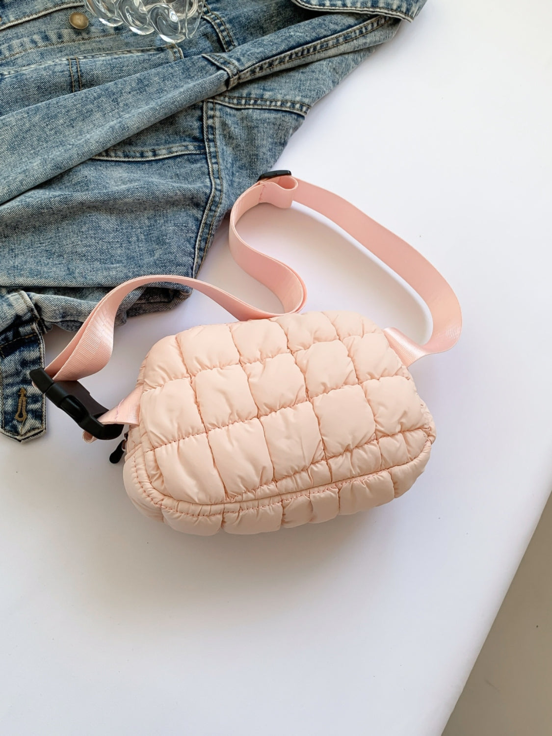 Bubble Texture Adjustable Strap Crossbody Bag - The Ruffled Bull Boutique