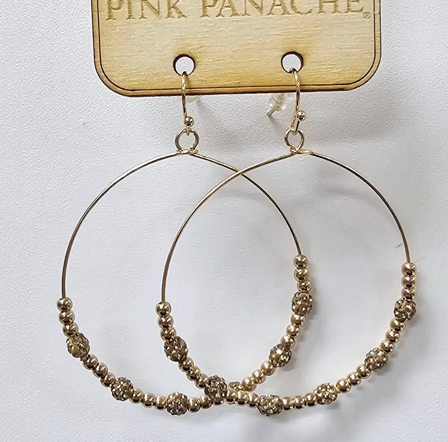 Gold circle earring 1CNC X328 - LAST CALL - The Ruffled Bull Boutique