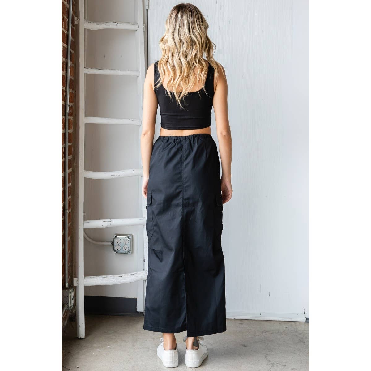 Parachute Cargo Long Skirt - The Ruffled Bull Boutique