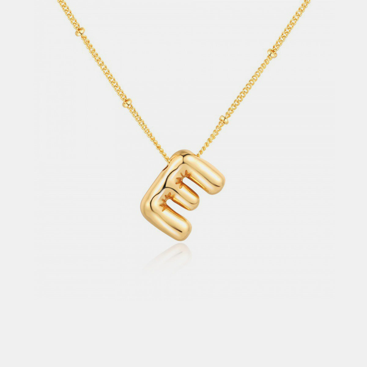 Gold-Plated Bubble Initial Necklace - The Ruffled Bull Boutique