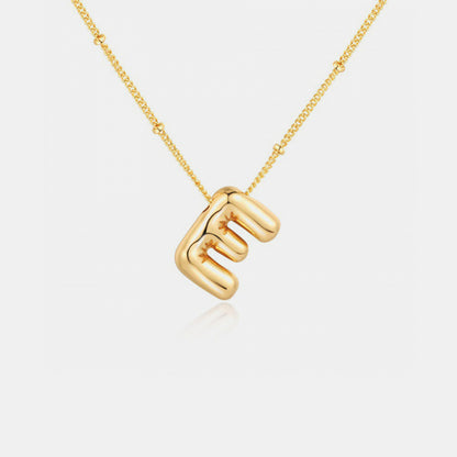 Gold-Plated Bubble Initial Necklace - The Ruffled Bull Boutique