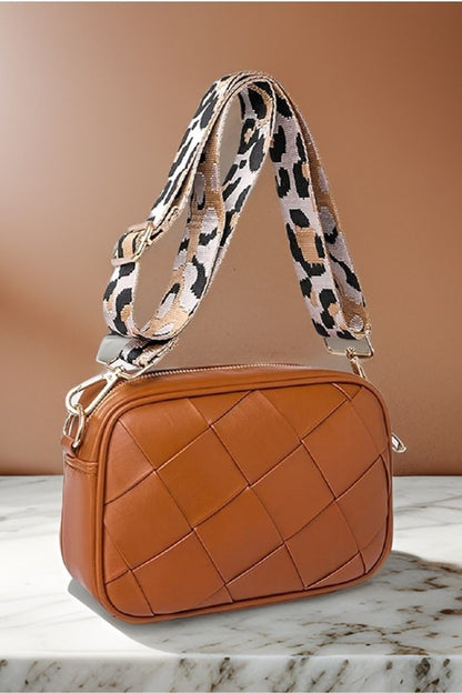 Zenana Cassette Woven Crossbody Bag - The Ruffled Bull Boutique