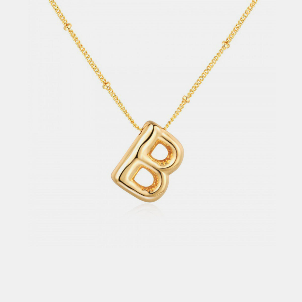 Gold-Plated Bubble Initial Necklace - The Ruffled Bull Boutique