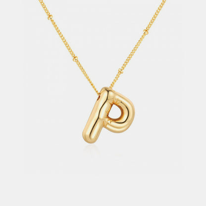 Gold-Plated Bubble Initial Necklace - The Ruffled Bull Boutique