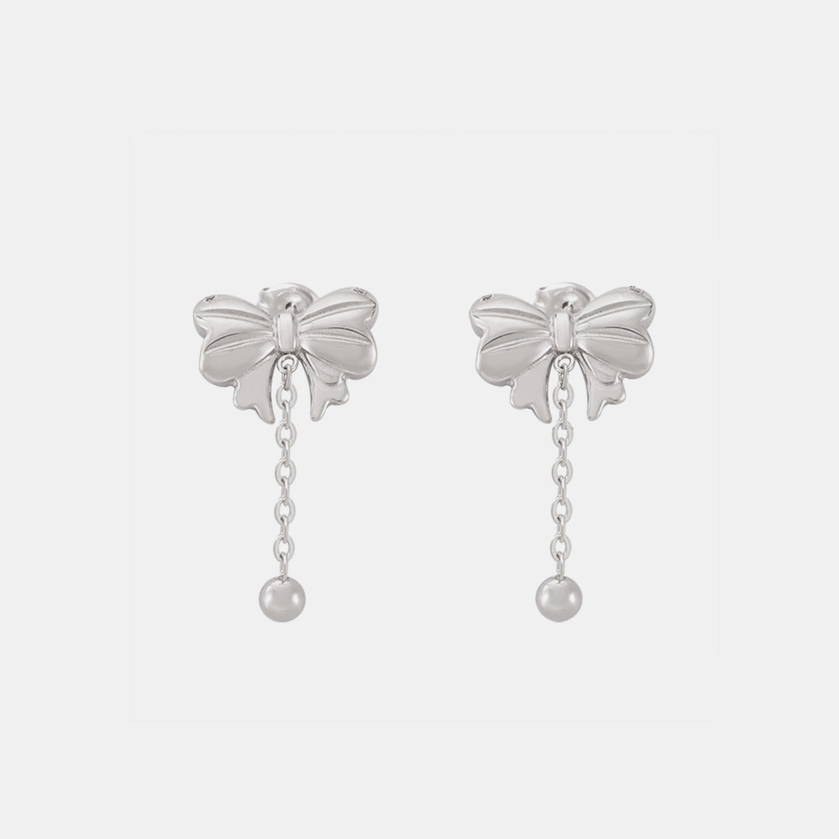 Titanium Steel Bow Earrings - The Ruffled Bull Boutique