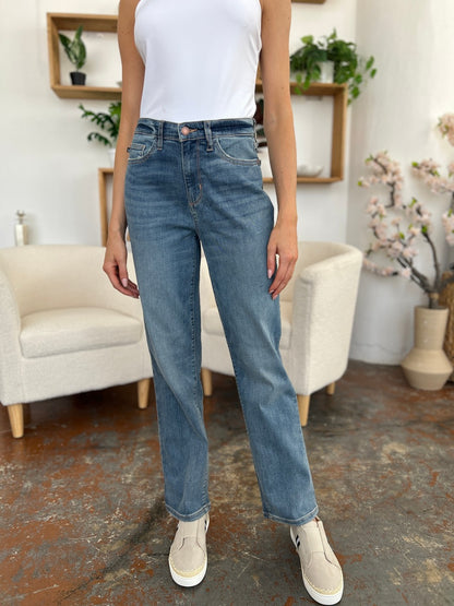 Judy Blue Full Size High Waist Straight Jeans - The Ruffled Bull Boutique