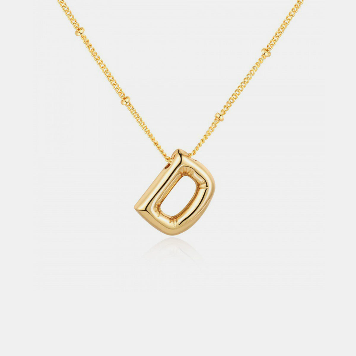 Gold-Plated Bubble Initial Necklace - The Ruffled Bull Boutique